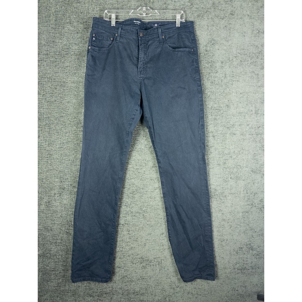 AG Adriano Goldschmied The Everett Slim Straight Pants Mens 36x34 Navy Minimalis